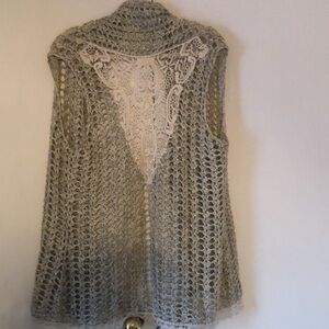 Woman’s perch knit boho crochet kimono cardigan